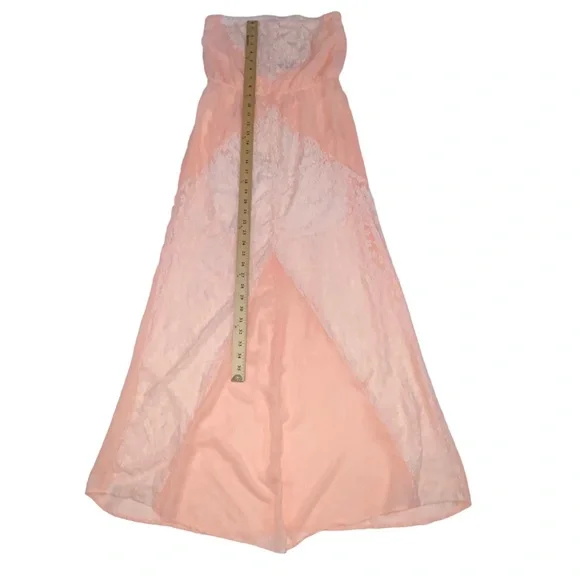 L8ter BOHO Lace Peach Maxi Dress - Women’s 4 - Picture 6 of 13